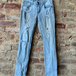 American Eagle Skinny Stretch Distressed Jeans